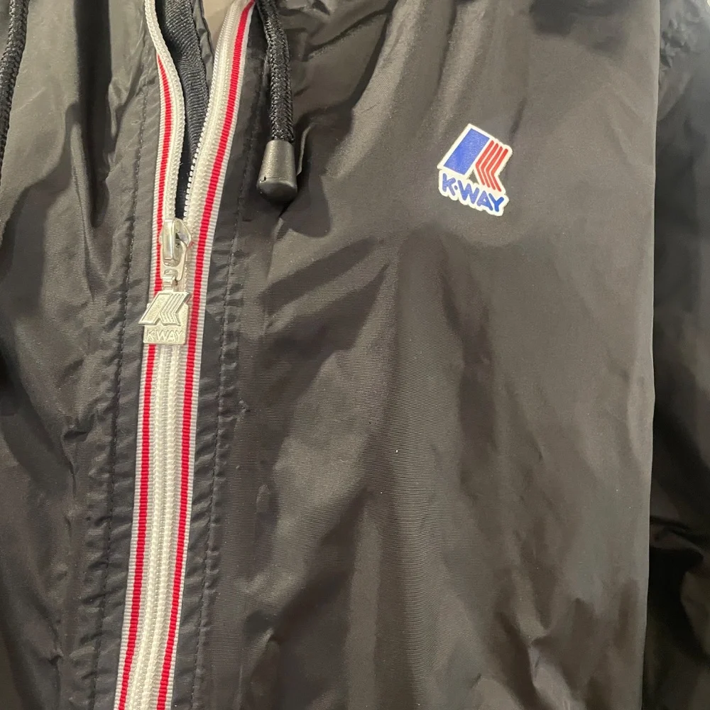 New K-way black nylon French Italian rainwear retail $287 M Unisex - Picture 5 of 7